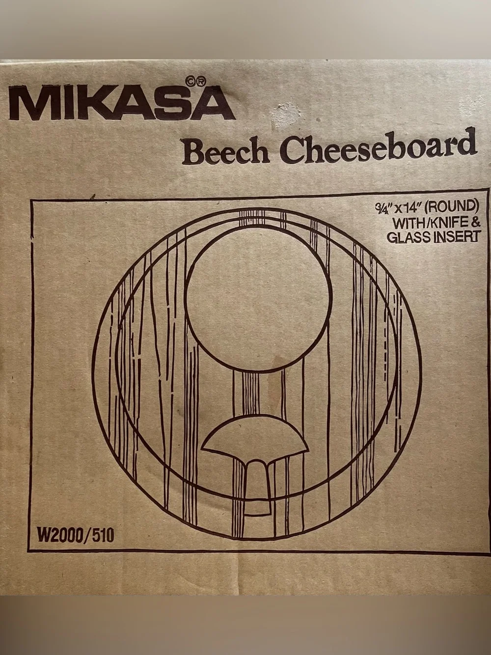 Mikasa Cheeseboard Glass Inset cheese knife